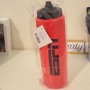 Espn red and black water bottle